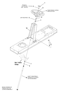 Steering Group Diagram and Parts List for 2690844-EYK175462H  Briggs and Stratton Lawn Tractor